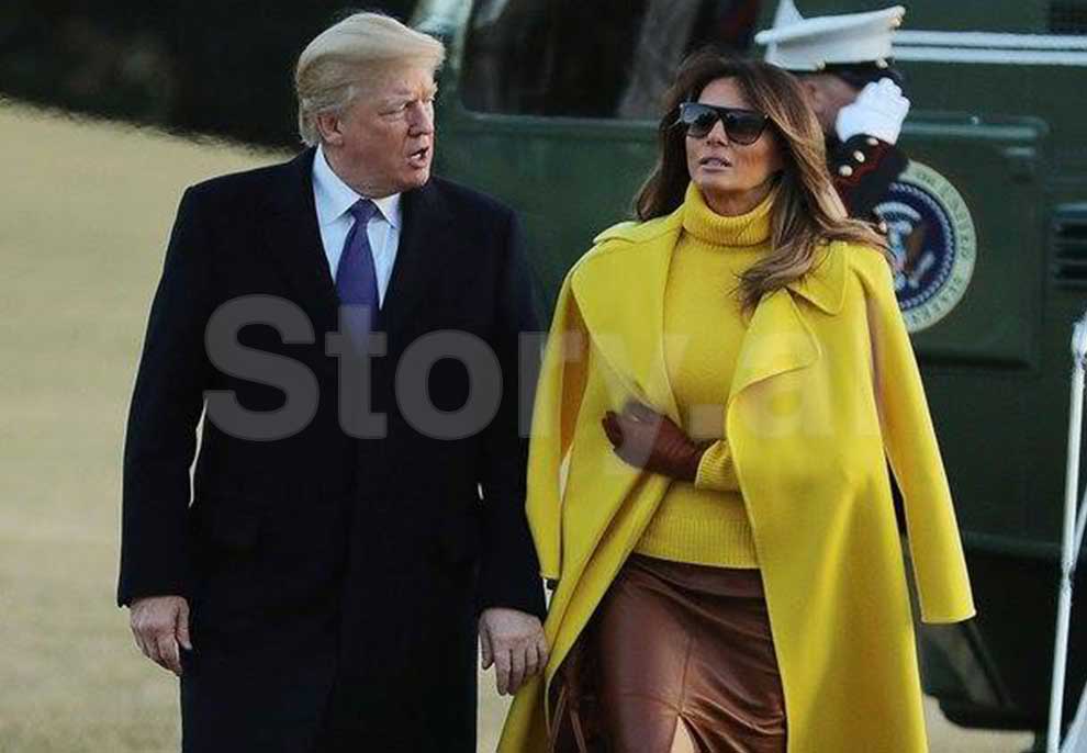Melania Trump me 5 mijë USD mbi supe, detajet e super palltos së verdhë