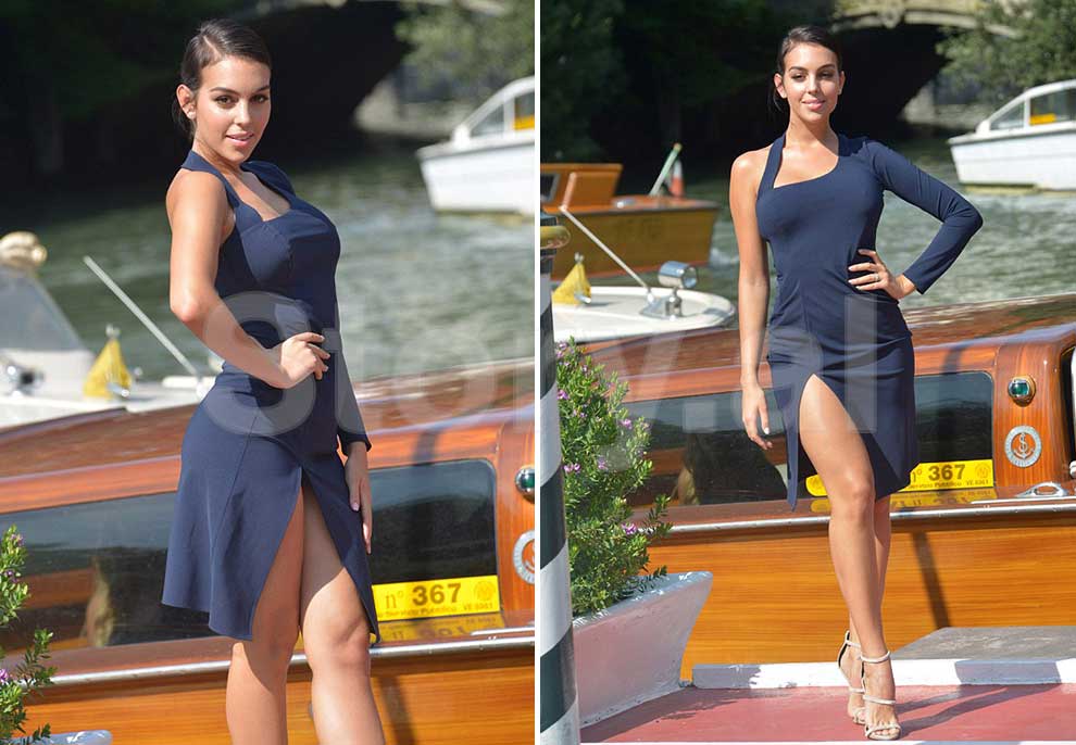 E dashura e Ronaldos në Venecia, merr pëlqime me këtë fustan blu