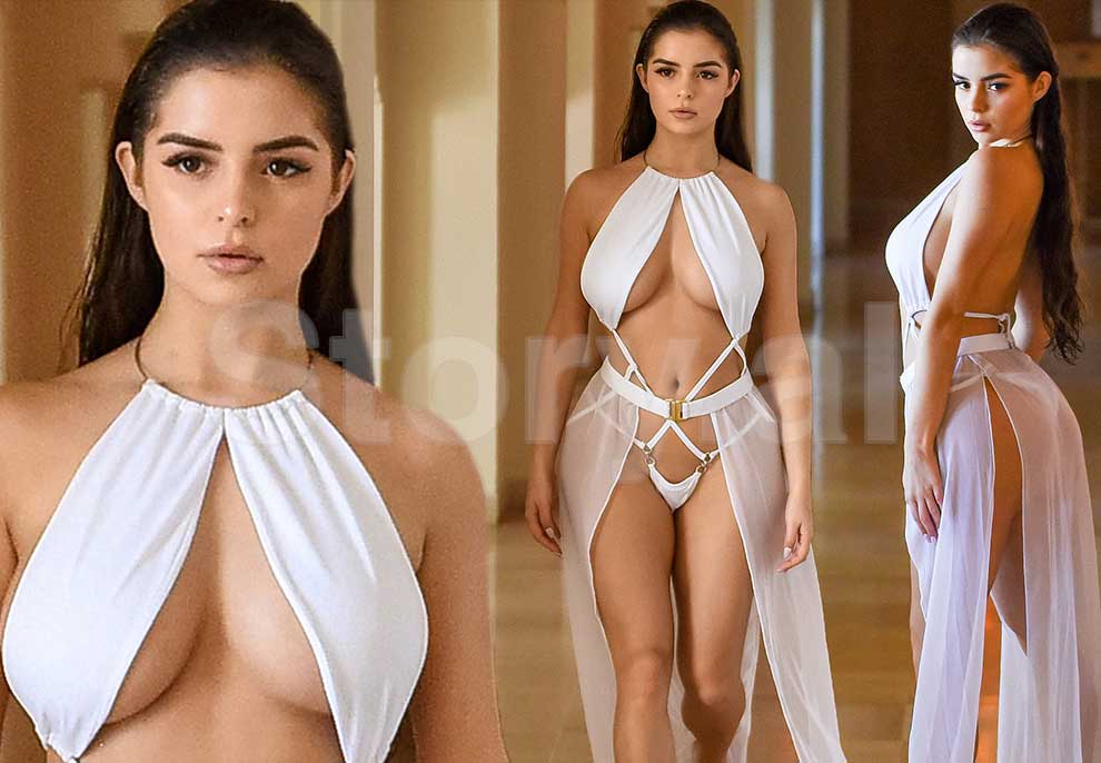 Modelja seksi nuk i zhgënjen fansat, shfaqet “hot” me bikinit e bardhë (FOTO)
