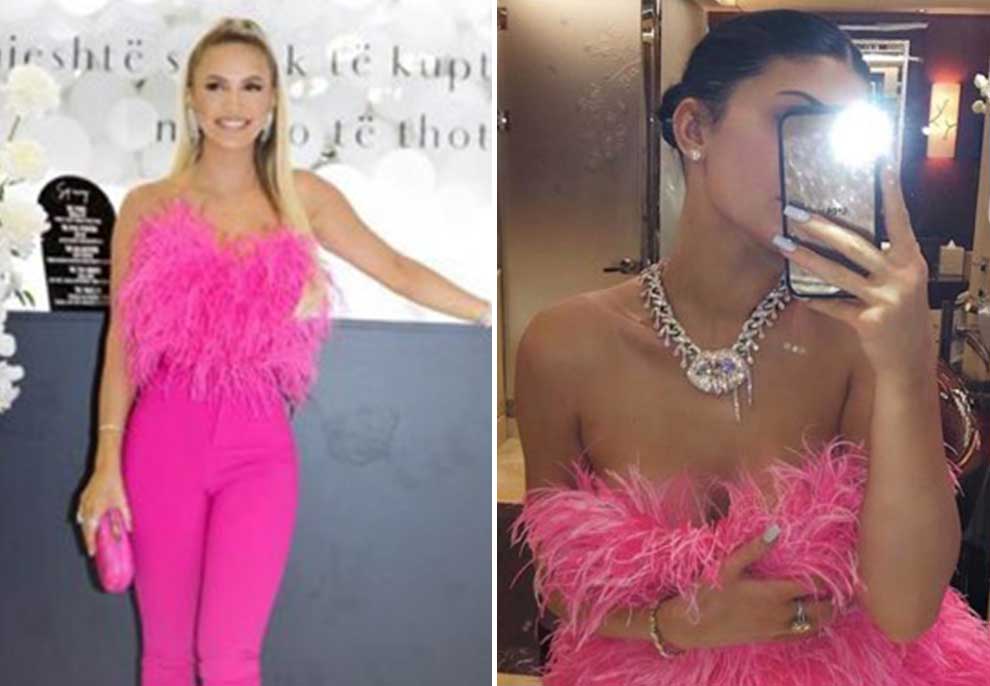 Kylie Jenner kopjon Lori Hoxhën, për 22-vjetor me veshjen e saj pink