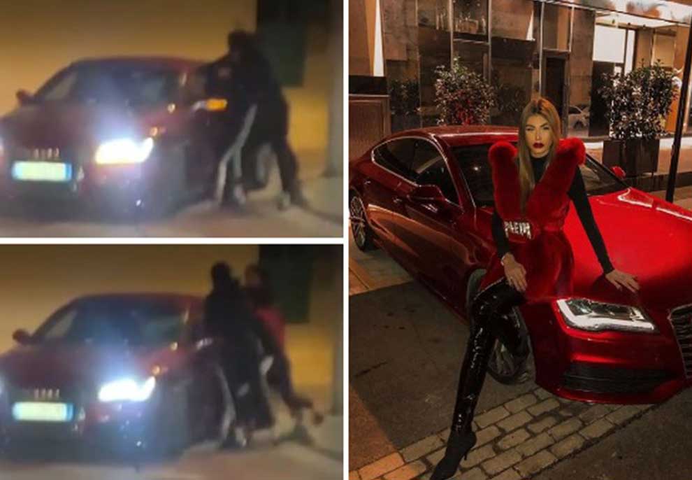 Publikohet video/ Dhunë barbare në mes të Tiranës, dyshohet se Trejsi Sejdini u rrah brenda makinës luksoze