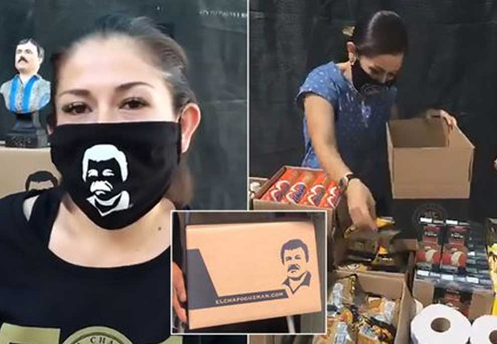 Vajza e El Chapos mban maskë koronavirusi me fytyrën e të atit, teksa përgatit ndihmat