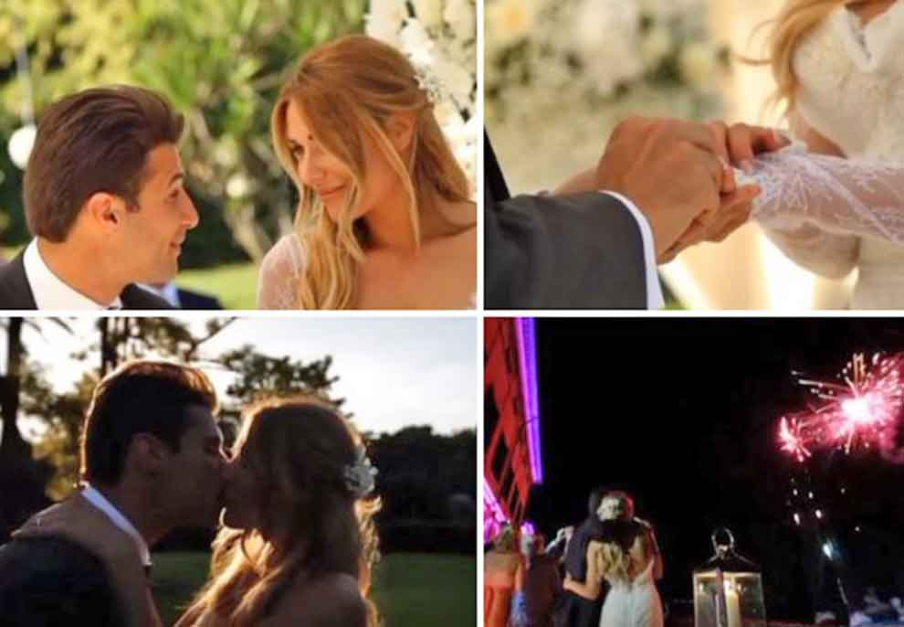 VIDEO/ Nga shoqërimi i Monikës drejt altarit tek puthjet me ish-kapitenin e Kombëtares, njihuni me pamjet më romantike të dasmës së Lorik Canës