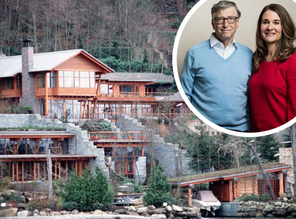 Brenda shtëpisë madhështore të Bill dhe Melinda Gates në breg të liqenit
