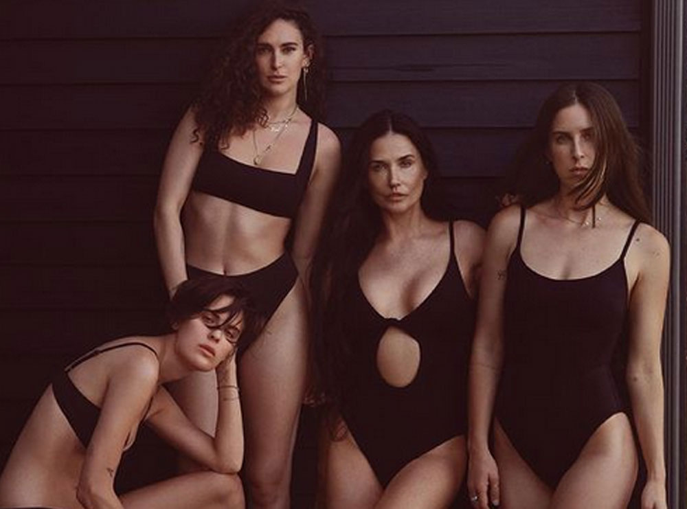 Pse Demi Moore zgjodhi tre vajzat dhe veten për të reklamuar rrobat e banjës që krijoi vetë?