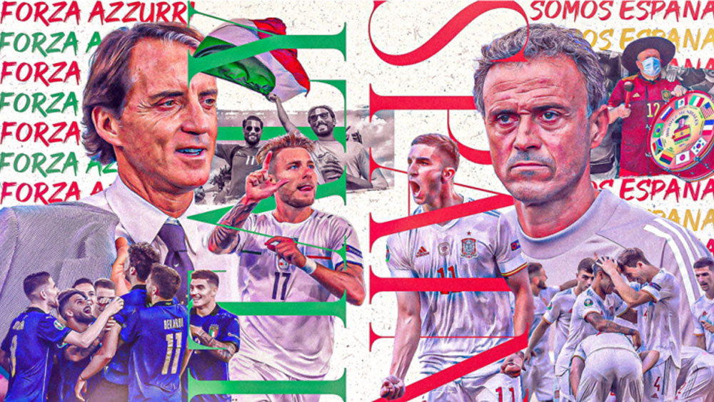 Me mision finalen, Itali-Spanjë kërkojnë të “pushtojnë” Wembley, detaje dhe shifra nga klasikja