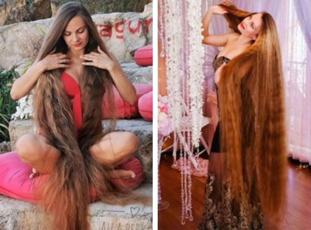 Më të gjata ka flokët se sa është vete, njihuni me ukrainasen e veçantë (FOTO+VIDEO)