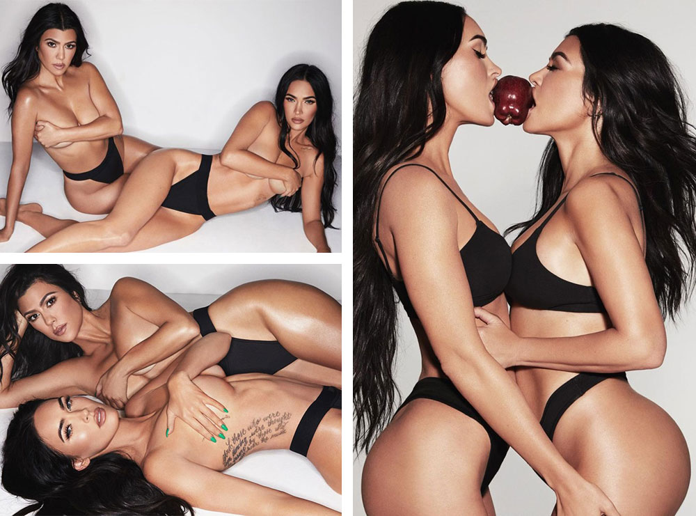 Megan Fox dhe Kourtney Kardashian i lënë të gjithë pa fjalë, zeshkanet seksi pozojnë topless