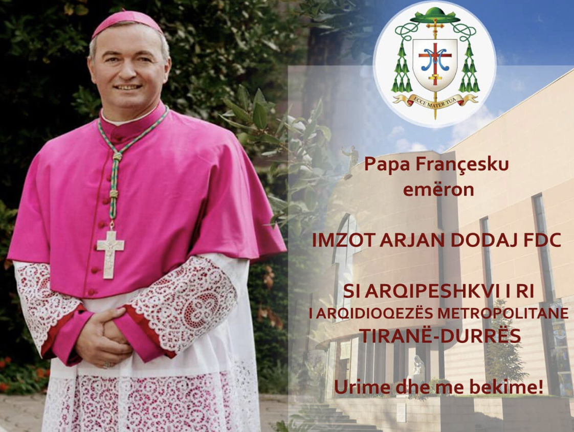 Papa Françesku emëron Arqipeshkvin e ri të Tiranës dhe Durrësit! Arjan Dodaj do të zëvendësoja Imzot George Frendon
