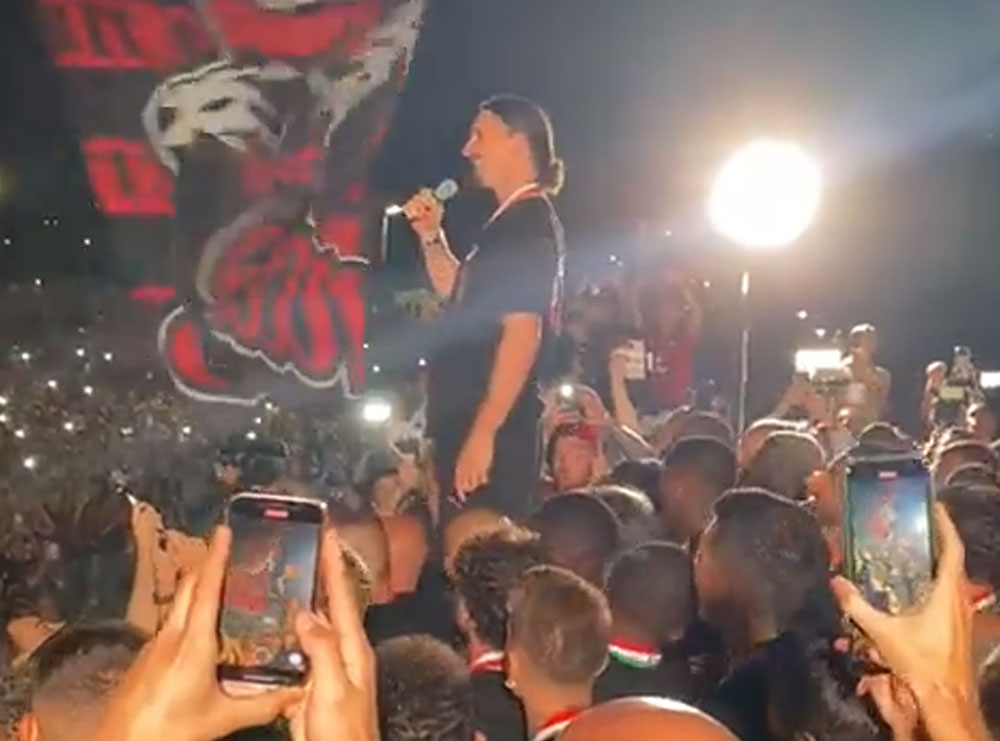 VIDEO/ Festa e titullit kampion të Milanit, Ibrahimoviç dhuron “show” në versionin… Ultras