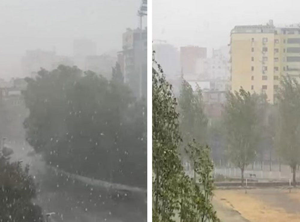 Lajthit moti në Tiranë, stuhia godet kryeqytetin (video)