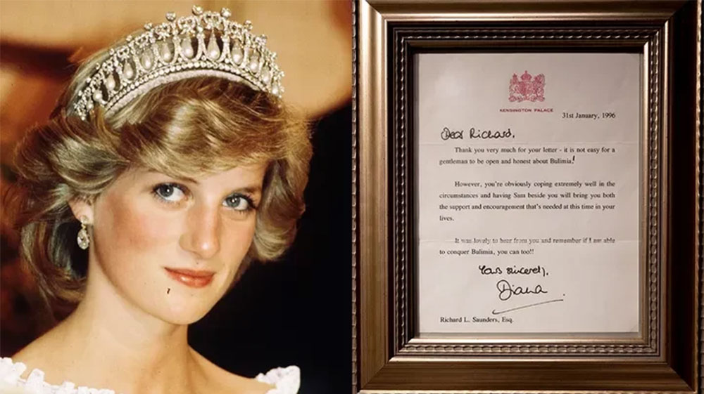 Del në një ekspozitë letra e Princeshë Diana-s