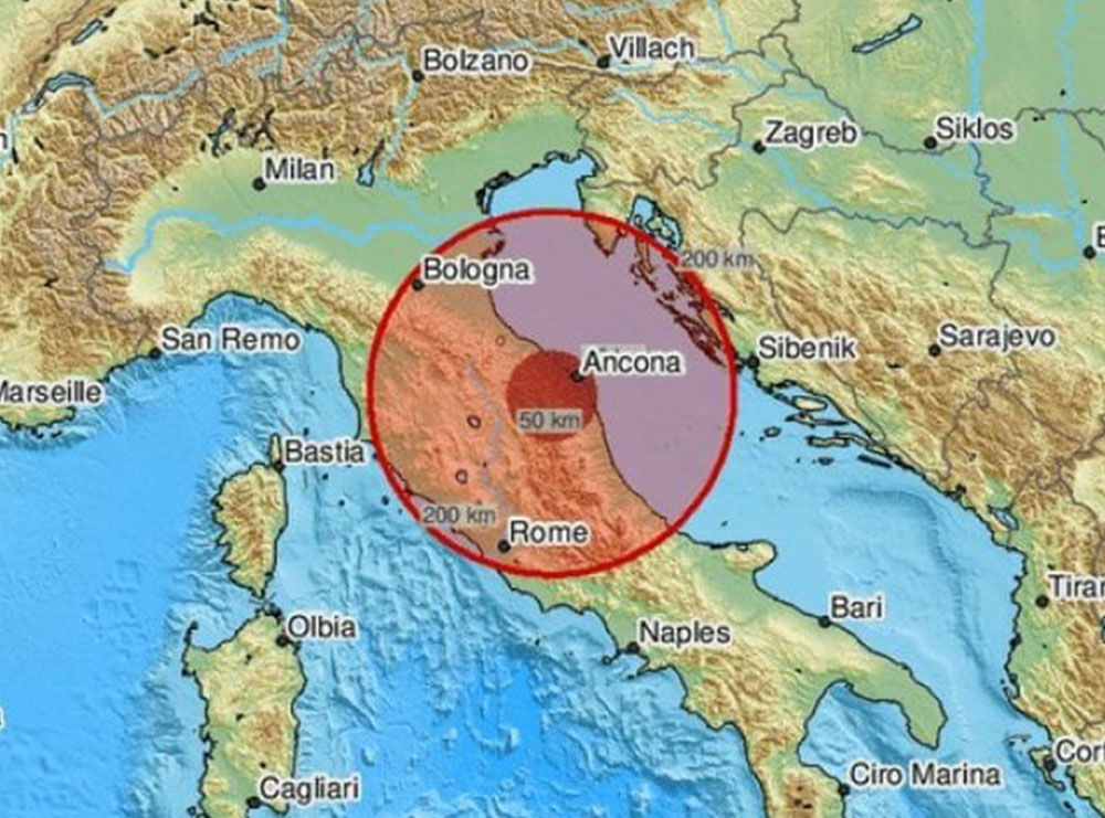 Tërmeti i fortë me magnitudë 5.7 ballë “shkund” Italinë/ Dëmtohen banesat, mbyllen shkollat në disa zona
