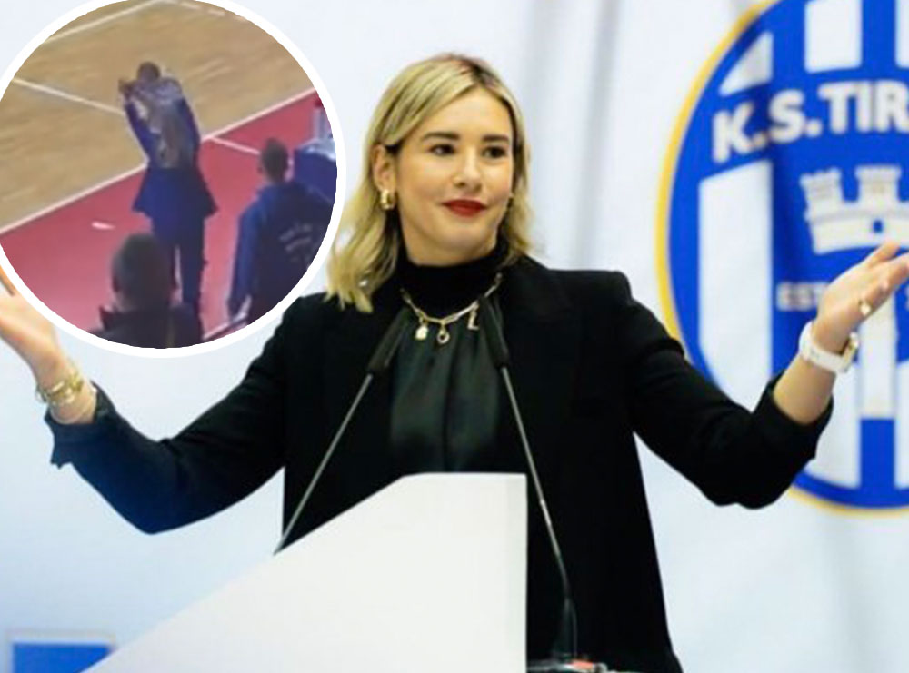VIDEO: Sërish kaos në Basketboll, drejtoresha e Tiranës përfshihet në ‘skandal’, ia hedh fanellën mbi kokë arbitrit