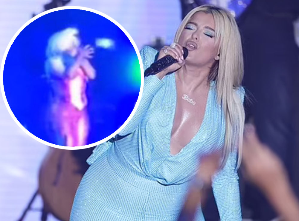 VIDEO: Këngëtarja shqiptare goditet me celular në fytyrë, “shembet” mbi skenë