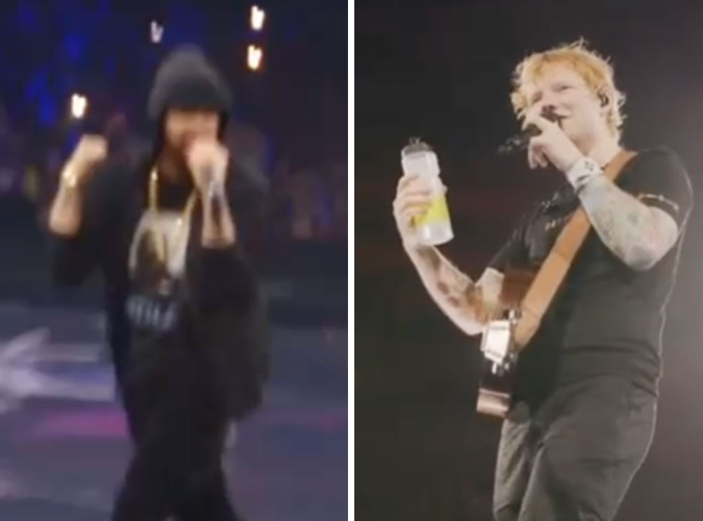 Momenti viral: Eminem surprizon fansat në koncertin e Ed Sheeran
