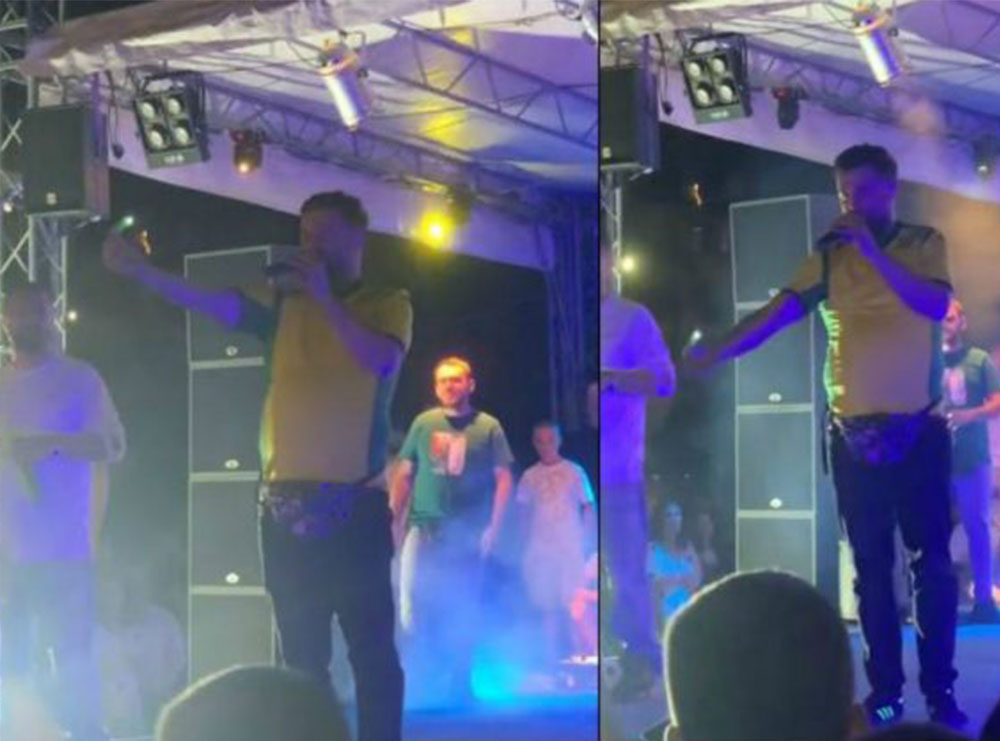 VIDEO/ Mc Kresha goditet me send të fortë gjatë koncertit, largohet i revoltuar nga skena: Nuk tregohet kështu dashuria për artistin